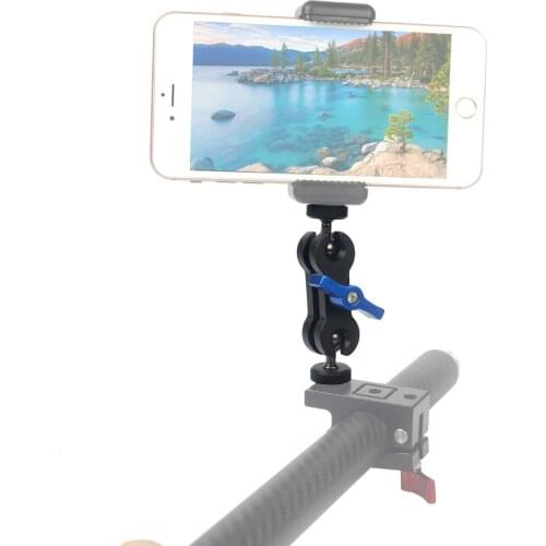 Tripod Head Ball Head Magic Arm Bracket Monitor Holder 360 Degree Rotating 1/4 to 1/4 Double Camera Tripod Mount for SLR DSLR