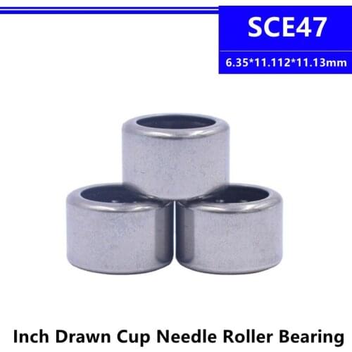 50pcs/100pcs SCE47 6.35*11.112*11.13mm Inch Size Drawn Cup Needle Roller Bearing 6.35x11.112x11.13mm