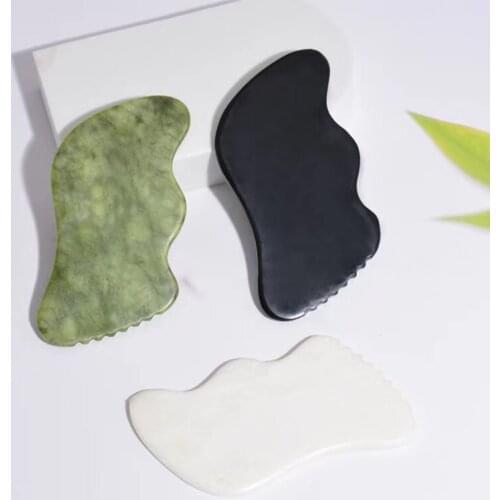 Bian Stone Gua Sha Massage Tool SPA Acupuncture Scraping Body Foot Back Face Neck Massager Beauty Guasha Board Face Relaxation
