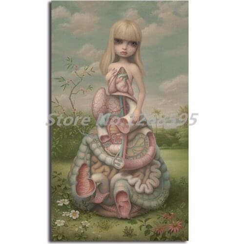 Mark Ryden Anatomia Girl Canvas Painting Print Bedroom Home Decor Modern Wall Art Oil Painting Poster Salon Pictures Framework
