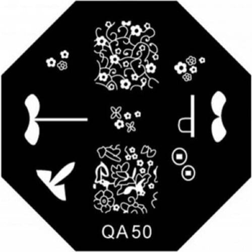 2020 Creative DIY nail art stamp stamping image plate template QA series Nail reusable Sunflower QA50