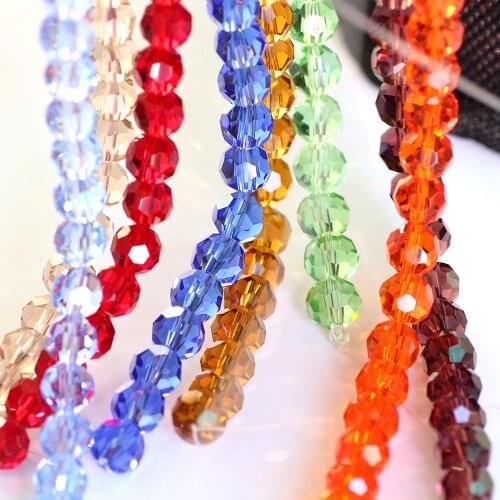 6MM Round Shape Crysta Spacer Beads Fashionable Rondelle Bead Charms Round Diy Crystal Bead/Abalorios For Chandelier Making