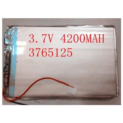[L019] 3.7V,4200mAH,[3765125SS] PLIB (polymer lithium ion battery/ ) Li-ion battery for tablet pc,PS,e-book; HKpost