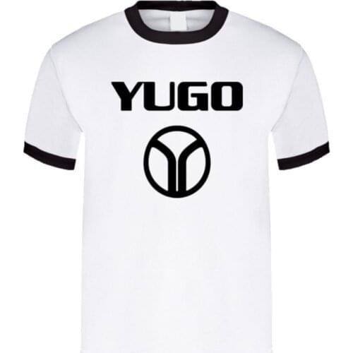 2019 Summer T-Shirts For Men Funny Short Sleeve Cotton T-Shirts Yugo Automotive Logo Car T-Shirt Funny T-Shirt Sayings