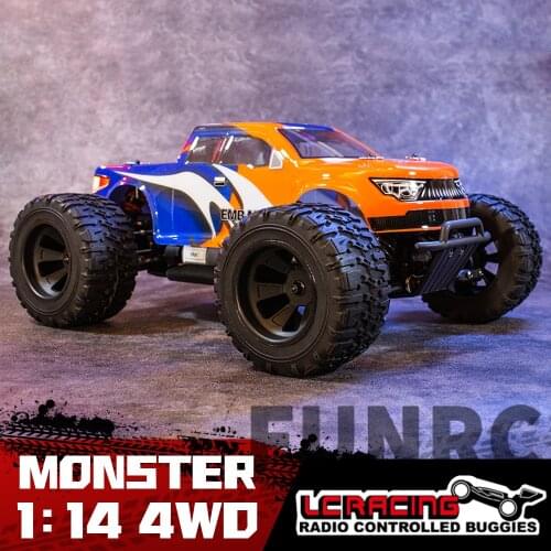 LC RACING 1:14 EMB MT Brushed MONSTER TRUCK buggy Off-road vehicle RC Electric Remote Control 4WD Boy toy remote control car