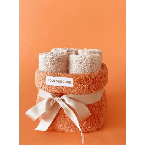 %100 Cotton Extra Soft Microfiber Towel Set With Basket Turkish Made Bath Hand Face Bathroom Accessories Drying Luxury Guest