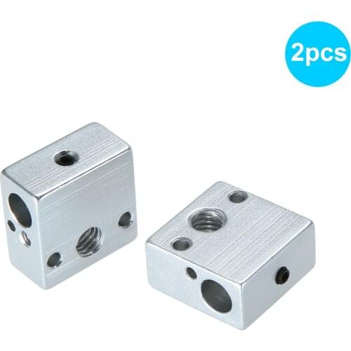 2pcs ET4 Aluminum Heater Block Hot End Heating Block 20*20*10mm M6 nozzles for Anet ET4 ET4X ET4PRO ET5 ETPRO 3D Printer parts
