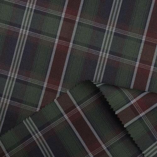 Japan and South Korea check dress elastic chiffon fabric chiffon fabric check print dress autumn and winter dress material