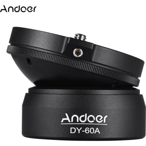 Andoer DY-60A Leveling Base Panorama Photography Ball Head 15° Inclination with 1/4" screw for Canon Nikon Sony DSLR Cameras