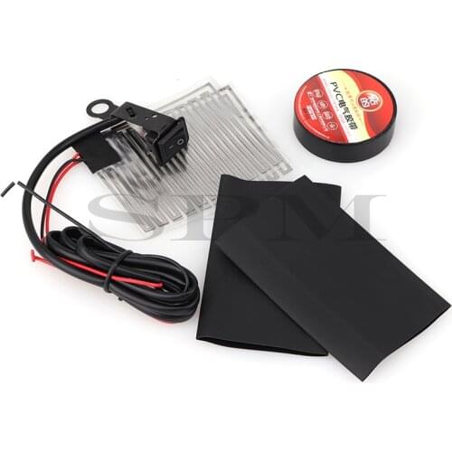 Universal Motorcycle Heated Grips Pads 12V Electric Heating Handle Wrap Motorbike Hand Warmers 3 Position Switch