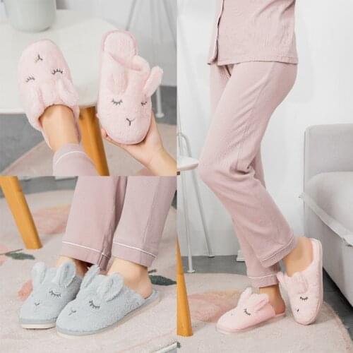 Women Winter Home Slippers Cartoon Shoes Non-Slip Soft Winter Warm House Slippers Indoor Bedroom Lovers Couples Floor Shoes