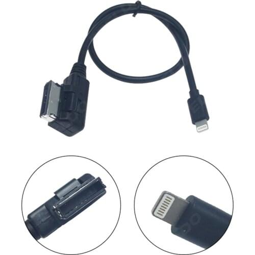 1PCS AMI/MDI Interface To Lightning Jack Power Charger Only Adapter Cable For Audi/Volkswagen Car(Model Year:2009~2014)