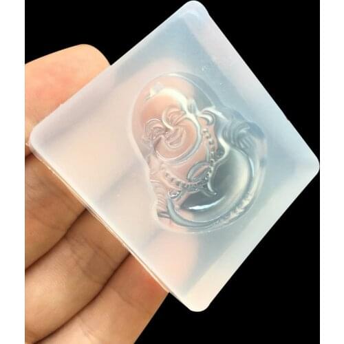 1pcs UV Resin Jewelry Liquid Silicone Mold Buddha Charms Pendant Resin Jewelry Molds For DIY Pendant Making Jewelry