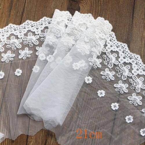 1yard White Lace Ribbon Handmade Lace Trim Patchwork Material DIY Garment Sewing Accessories
