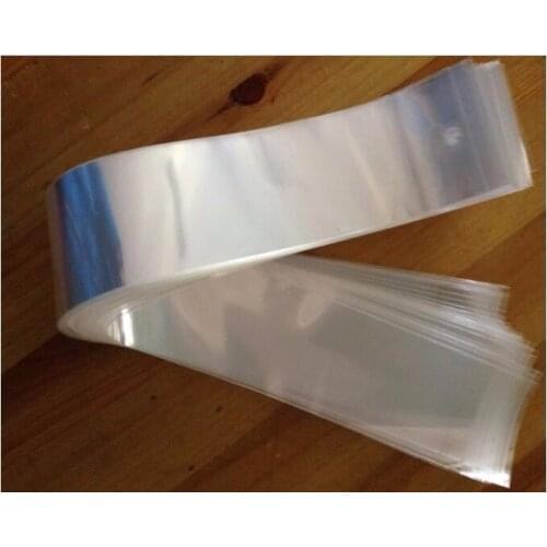 100pcs Long resealable clear plastic bags hair extensions packaging hanging header long transparent Self adhesive