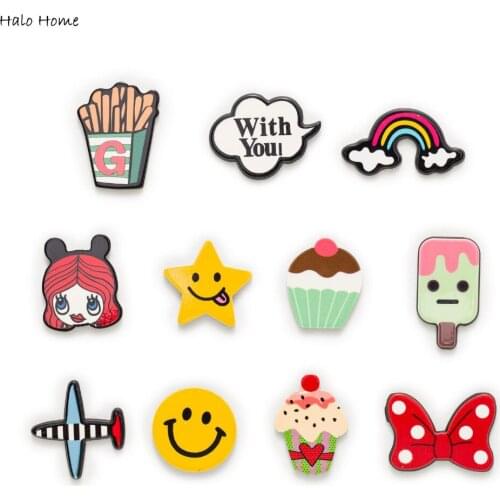 11Piece Mixed Daily Necessities Pattern Acrylic Flatback Cabochon Scrapbooking Cartoon Embellishment Fridge Stickers DIY 25-34mm