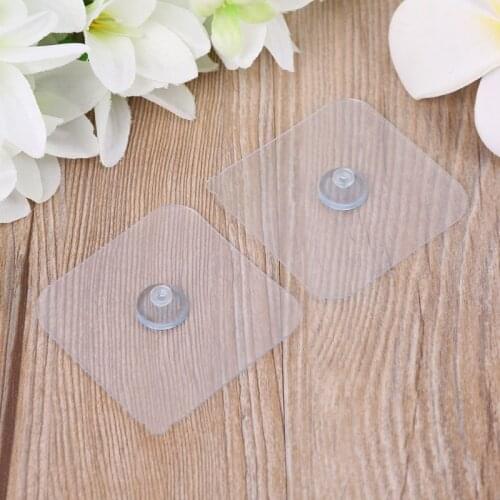 2pcs Seamless Strong Self Adhesive Hook Holder Wall Hanger Hanging kits For Photo Frame Painting Picture Poster Clock No Drill