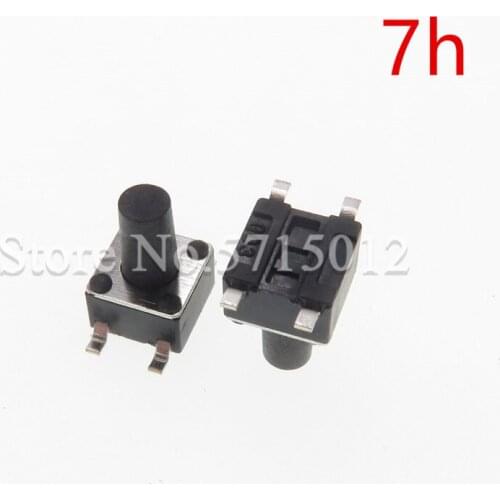 200PCS/LOT 4.5x4.5X7mm 4pin Panel PCB Momentary Tactile Tact Mini Push Button Switch SMT