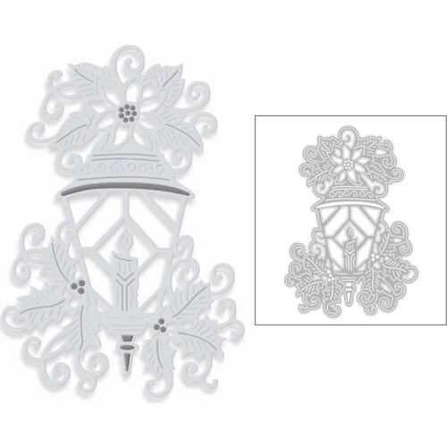 2020 New Christmas Street Lamp Metal Cutting Dies Iris Flowers and Leaves Die Scrapbooking For Crafts Card Making No Stamps Sets