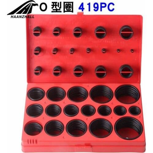419pcs Rubber O Ring Kit Seal Gasket Universal Rubber O-ring Assortment Set R01-R32