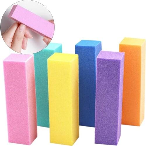 5Pcs Nail Art Sanding Sponge Nails File Buffer Block Fingernail Grinding Polishing Tool Manicure Pedicure Home DIY Nail Files