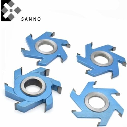 6 Flutes Woodworking grooving end mill 25.4mm / 30mm hole dovetail sloting milling cutter cnc combination forming milling cutter