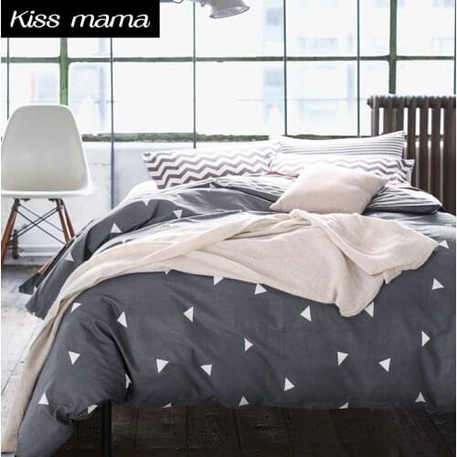 60S Cotton Bedding Set Nordic style Duvet Cover Set,Gray linens Russia USA,Contain Duvet Cover Sheet PillowCase,Customized