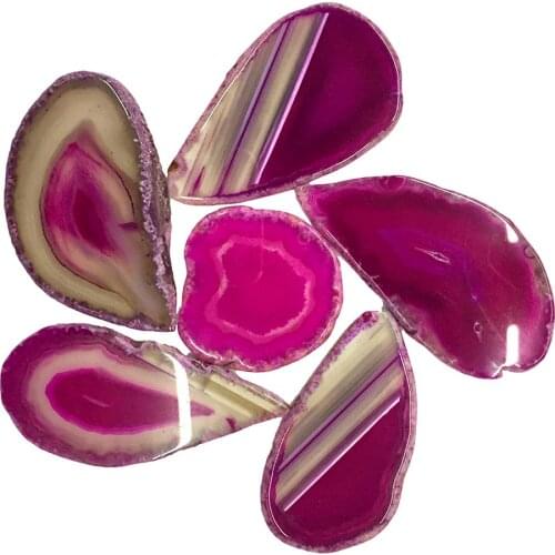 Agate Slice Coaster Brazil Raw Gemstone Christmas Gift Crystal Ornament Home Decoration Nature Colorful Alagate Bead Polished SC