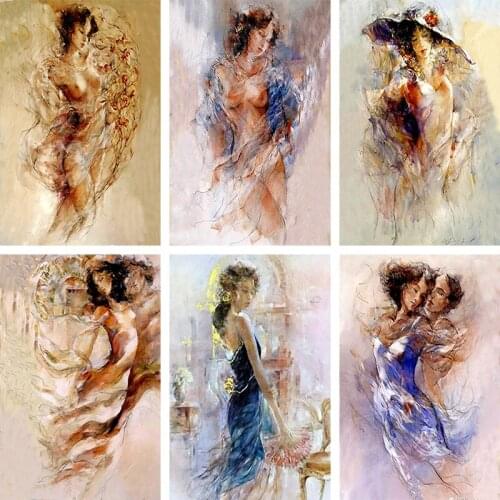 5d Diy Diamond Painting Sexy Beauty Abstract Nude Art Lovers Mosaic Handmade Living Room Decoration Modern Home