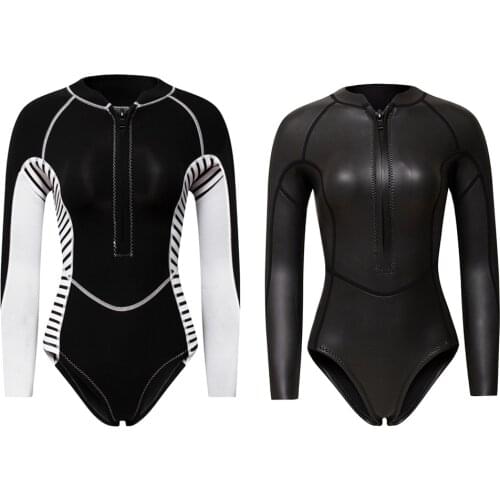 2mm Neoprene Wetsuit Front Zip Long Sleeve Dive Suit for Diving Surfing