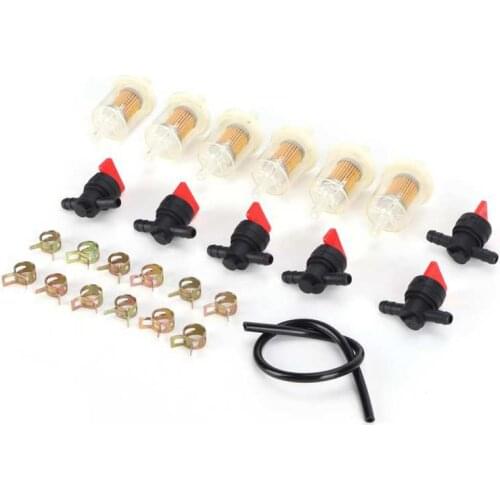 Lawn Trimmer Tool Household Cutting Tool Gas Tank Shut Off Valve Clamp Fuel Filter Fuel Line Kit Lawn Mower Brush Cutter