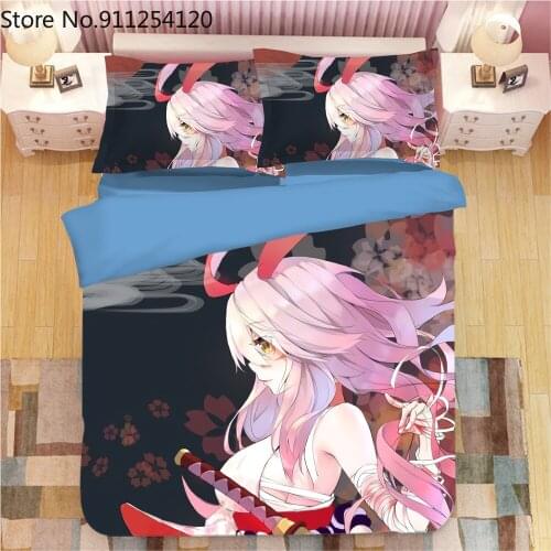 Yae Sakura Bed Cover Cartoon Anime Duvet Covers Kids Anime Comforter Cover Bedding Sets Bed Quilt Cover Bedclothes Bed Set