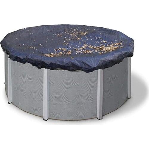 12ft Round Above Ground Pool Cover Fuel Oil Filter Outdoor Swimming Pool UV Resistant Waterproof Black Round Pool Cover