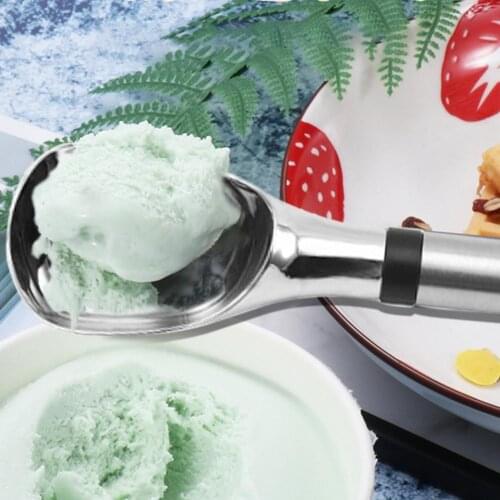 Ice Cream Spoon Eco-friendly Rust-proof Stainless Steel Thick Watermelon Scoop Supplies for Home