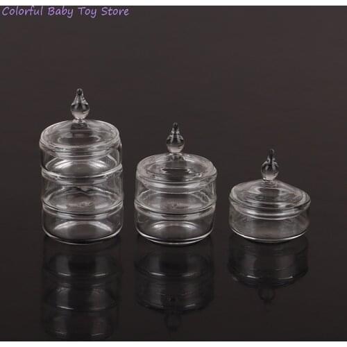 Mini Candy Jar Simulation Food Dessert Can Model Toys 1/12 Dollhouse Miniature Accessories For Doll House Decoration