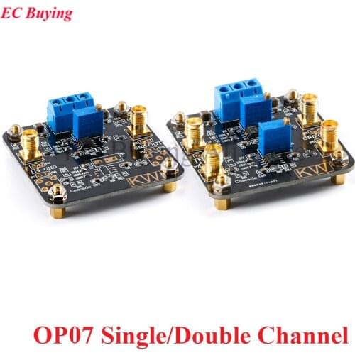 OP07 Module Single Double Channel Operational Amplifier Board Low Deviation Voltage Amplifier Signal Processing 1MHz