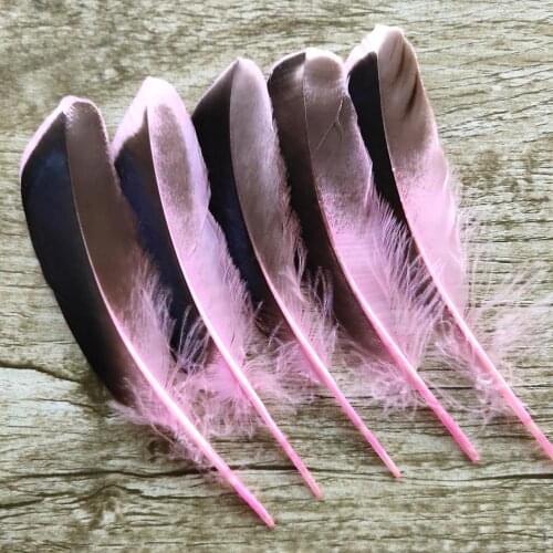 Wholesale 20pcs Beautiful 10-15 cm/4-6 inches Pink Natural Duck Feathers DIY Jewelry Clothing Hat Decoration Accessories