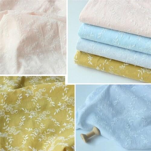 Pure Cotton Fabric For Patchwork Flower Printed Cotton Crepe Fabric Double Gauze Fabric DIY Sewing Handicrafts XJ35
