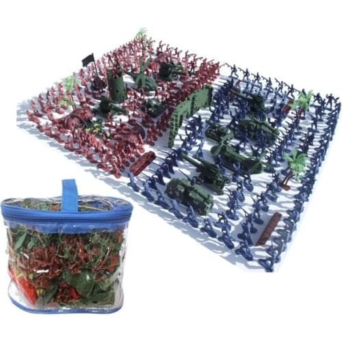 New Arrive 270 Pcs Plastic Soldier Beach Scene Model 5cm World War II Soldier Military Toy Set for Children Christmas Gift