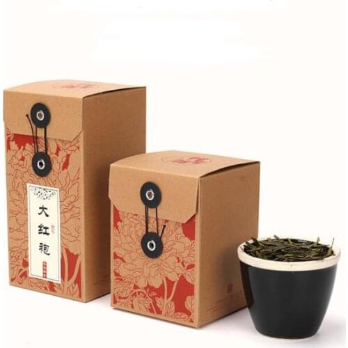 Retro Kraft Paper Tea Packaging Boxes Empty Folding Gift Boxes for Herbal Flower Tea Wholesale SN3664