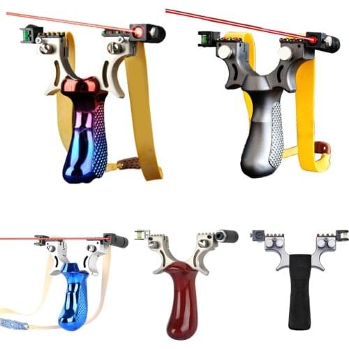 New Resin Hunting Slingshot Outdoor Sports Professional Laser Aiming Catapult with Rubber Band Hunting Equipment DropShipping