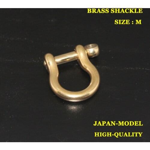 SK603) 10pc Medium Solid Brass Shackle Joint Connect Key Chain Hook Leathercraft
