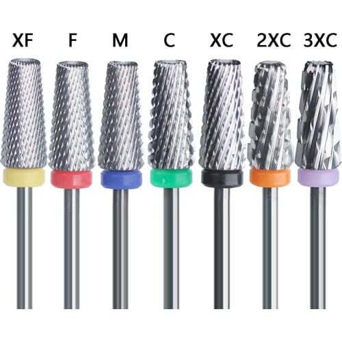 5PCS/Bag New 5 IN 1 Tapered Carbide Nail Drill Bits Two-Way Carbide Bit Drill Accessories Milling Cutter For Manicure