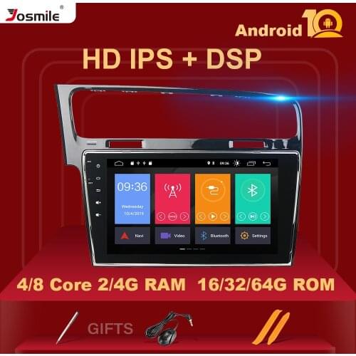 IPS DSP 8 core 4GB 64G1 Din Android 10 Car Radio GPS Car Multimedia Player For VW/Volkswagen/Golf 7 Canbus stereo head unit FM