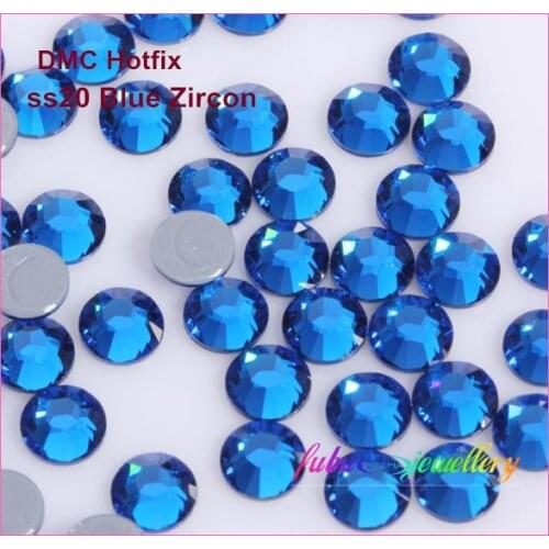 Free Shipping! 1440pcs/Lot, ss20 (4.8-5.0mm) High Quality DMC Capri Blue On Rhinestones / Hot fix Rhinestones