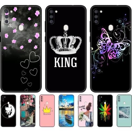 For Samsung A11 Case 6.4" Soft Silicon Back Phone Cover For Samsung Galaxy A11 GalaxyA11 A 11 a115 black tpu case