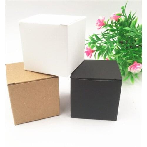 Classic Cube Kraft Pape Gift Packing Boxes DIY Handmade Cake Jewelry Soap Cosmetics Chocolates Candy Box Wholesale 24Pcs/Lot