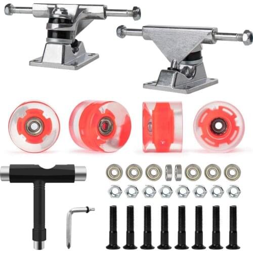Combo Skateboard Bearings 60mm Skateboard Wheels Skateboard Trucks Skateboard Screws All-in-One Skate T-Tool Skateboard Part