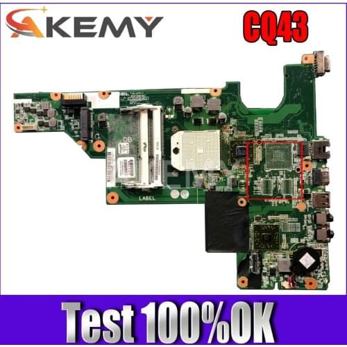 Akemy For HP Compaq 435 635 CQ43 Laptop Motherboard 646982-001 Socket S1 MAIN BOARD DDR3 Free CPU 100% Tested