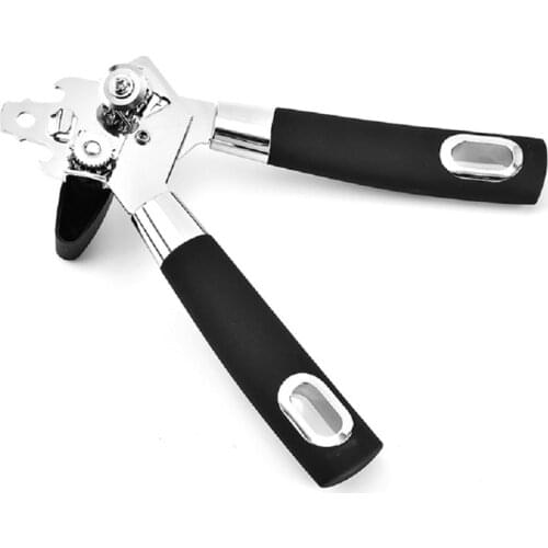 Multifunctional 3-in-1 Tin Opener Can Stainless Steel Can Openers with Lid Lifter Opener Jar Opener Handheld Smooth Edge